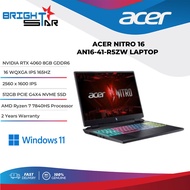 ACER NITRO 16 41-R5ZW - Gaming Laptop (16 Inch WQXGA IPS 165Hz/Ryzen 7 7840HS/16GB DDR5/512GB SSD/NVIDIA GeForce RTX 4060/Win 11)