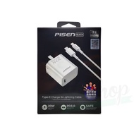 Pisen 30W / 20W Bộ sạc / Củ Sạc PISEN QUICK PD 20W / 30W ( bán lẻ củ hoặc dây ) - Bảo hành 6 tháng