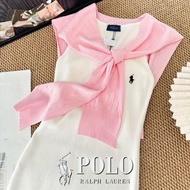 Polo Ralph Lauren 刺繡針織背心披肩兩件套連衣裙 女裝休閒/夏季/優雅/派對短長裙