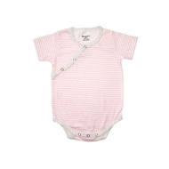 Lagom Kids Stripy Pink Kimono Onesie