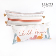 Krafti Project & Living - Pillow 30x60cm / Sofa Pillow / Marcia Stripes / Chill Here / Pillow