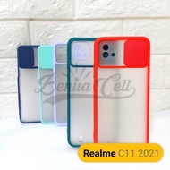 case slide camera my choice realme c11 2021 realme c12 realme c15 - realme c11 2021 merah-random