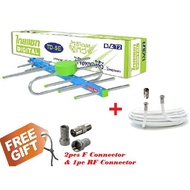 15 SET THAISAT DIY 5E DIGITAL ANTENNA FOR DIGITAL TV CHANNEL WITH 15MTR RG6 CABLE
