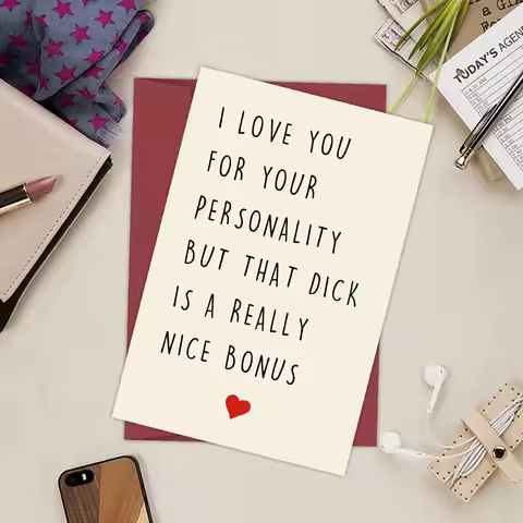 I Love You For Your Personality Funny Anniversary Cards for Husband Friends,Funny Birthday Card, Ann