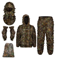 Men Women Kids Outdoor Ghillie Suit Sniper Camouflage Clothes Jungle CS Airsoft Leaves Clothing Hunt