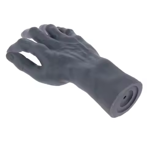 Mannequin Hand Display Grey Soft PVC Realistic Male Mannequin Hands for Jewelry Art Studio