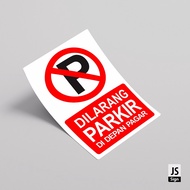 Safetysign K3 STICKER - PARKING DIRECTION ON FENCE FRONT