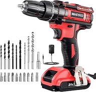 21V Cordless Drill Driver with 2.0Ah Battery, 42Nm Impact Drill, 25+3 Torque Settings, 2 Speeds, LED