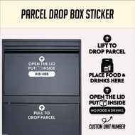 [SG] Parcel Drop Box Sticker Signage Sign Package Mail Leave Parcel Here Sign