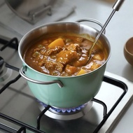 日本霜山 深型三層複合不鏽鋼雙耳湯鍋(附蓋)-20cm