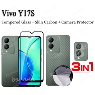 Vivo Y17s Y 17s Tempered Glass film For Vivo Y27 Y36  Y35 Y22s Y33s Y21T Y16 Y15s Y15A Y12s Y12A Y02 Y02t Y02A Y02s Y01 Glass Film and Camera Lens Film Protector