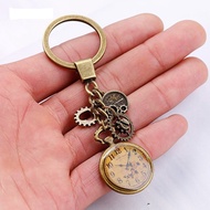 Metal Clock Key Chains Vintage Metal Steampunk Gear Pendant Charms for Man Bag &amp; Car Keyrings Keychain Holder Unisex