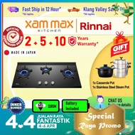 Rinnai Gas Hob - RB 3CGT Built-In | Made In Japan | 4 Hour Timer Gas Saving Inner Flame Gas Burner | Cooker Hob 3 Burner | RB-3CGT Schott Ceran Glass | Rinnai Gas Stove | Cooker Hob | Tungku Dapur Api Dalam