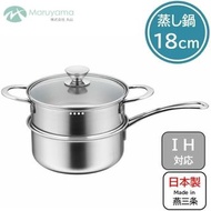 (荔枝角門市) 現貨 日本製 Maruyama 丸山 Lucente 二段蒸鍋 18cm 2.2L 玻璃蓋附