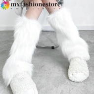 MXFASHIONE Imitation Fur Leg Warmers - Y2K Retro Plush for Cozy Legs & Boots
