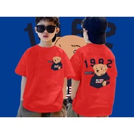 👕🎁🎀เสื้อยืดเด็กคอกลม Beverly Hills Polo Club แขนสั้น คอกลม เสื้อยืดเด็กพิมพ์ลายหมี ผ้าคอตตอน XN09