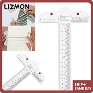 LIZMON Graduated T-Ruler  In Both Inches And Metric Measurements Transparent Measuring Scale Rule In
