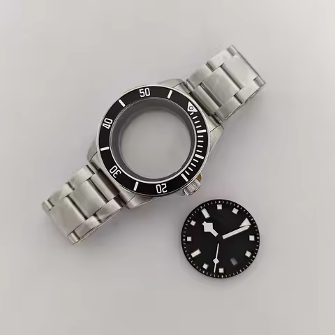 41mm Black Blue Bezel Watch Case Fit 30.5mm Dial For Tudor Pelagos Ultra 39 NH35 Automatic Movement 