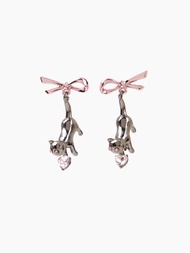 Cider Cat Heart Earrings