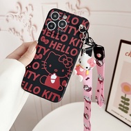 For Huawei Y5 2018 Y5 Prime Y5P Y6P Y6 2018 Y6 2018 Y5 Lite 2018 Prime 2018 Y6 2019 Y6 Pro 2019 Y6S Cute Hello Kitty Phone Case With Doll and Long Short Lanyard