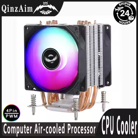 QiuzAim Efficient Air-cooled Tower Radiator 6 Heat Pipe Cooler CPU Fan Installing LGA2011 x79 x99 E5