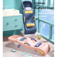Children's Shampoo Chair Foldable Baby Hair Wash Recliner Baby Home Thickened Plastic Child Shampoo Bath Chair
