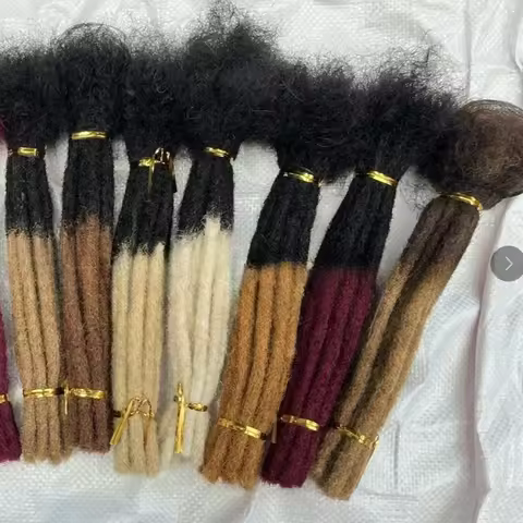 0.6cm Thickness T1B27/30/Bug/613 Blonde Real Human Hair Dreadlock Loc Extensions for Man/Women Can B