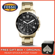 [Original] Fossil FS5267 Grant Sport Chronograph Black Dial Men Watch Jam Tangan Lelaki