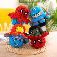 Flip Octopus Plush Toy Avengers Iron Man Captain America Hulk Spiderman Double-Sided Flip Doll Cartoon Toy for Kids