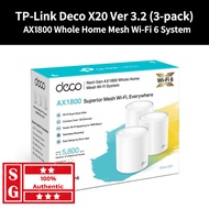 TP-LINK Deco X20 AX1800 (3 pack) Whole Home Mesh Wi-Fi 6 System TP LINK Deco TP LINK Mesh Deco TP LI
