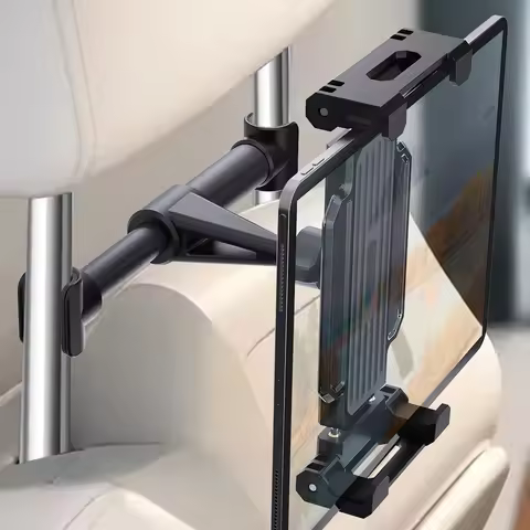 Universal Car Headrest Tablet Mount Backseat Phone Holder For 4-13 Inch Devices Watching Movies Pass