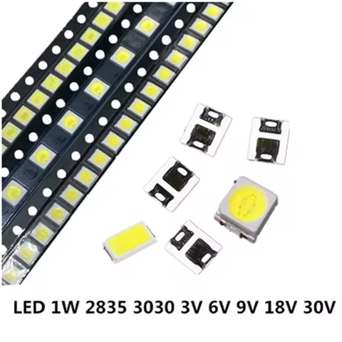 100PCS SMD LED 2835 3030 5730 Chips 0.5W 1W 3V 6V 9V 18V 36V 140LM Beads Light White Warm Surface Mo