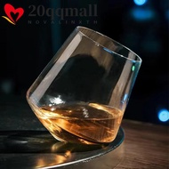 QQMALL Cognac Glasses Cup, Rotating Tumbler Irregular Whiskey Wine Glass, Household Transparent Euro