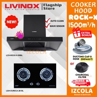 IZCOLA Authorized Dealer LIVINOX LCH-ROCK-X-90BL /  LCH-ROCK-90BL/With Suction (1,500 m3/hr) AUTO CL