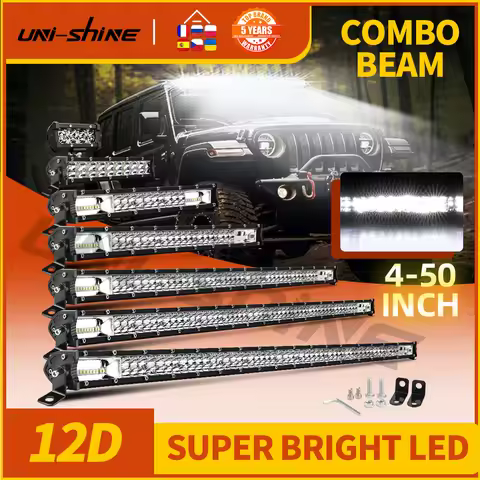 UNI-SHINE Led Bar Light Dual Led Work Light 7"14" 20" 26" 32" 38" 44"50" Combo Beam for SUV ATV Pick