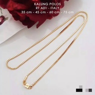 Italian gold necklace with 24k gold motif