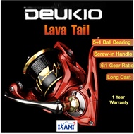 Deukio LT Lava Tail High Gear Long Cast Fishing Spining Reel mesin pancing mcm Daiwa Salamandura