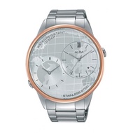 ALBA BY SEIKO AZ9004X1 Original Men's Watch, Dual Time,  Silver Dial. Stainless Steel  strap, Hour, minute, seconds- hand,  50- meter Water Resistant