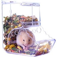 Penghidup Hamster Haiwan Kecil Dispenser Automatik Mangkuk Penyimpanan Makanan Haiwan Peliharaan Akr
