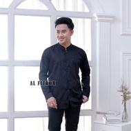 GROSIR Baju Koko Haibah Habaib Habib Warna Hitam Modern Cowok Polos Putih Pria Dewasa Lengan Tangan 