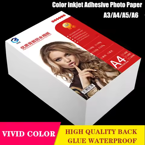 New 135g/150g Self-adhesive Photo Paper Inkjet Photo Paper A3/a4/a5/a6 Photo Sticker Pasteable Water