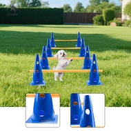 [Fenteer] Dog Agility Hurdle Cone Set Barrier Marking Pole Portable Multifunction Cone and