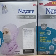 MEDIC // 3M MASKER NEXCARE CARBON HIJAB 4 PLAY ISI 2 PC 1 BOX ISI 24