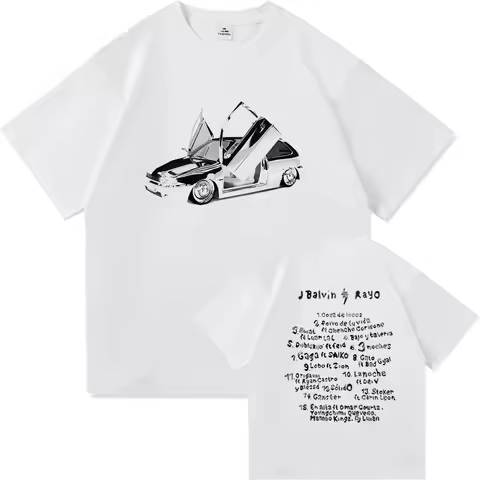 J Balvin Feid T Shirt New Song Doblexxó Men Clothing Harajuku T-Shirt Unisex High Quality Tops 90s C