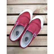 vans billy's 日本限定 slip on 懶人鞋 日版 紅 麂皮 開口笑 #23衣櫃出清