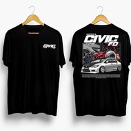 Kaos Distro Cowok Civic FD Baju Pria Sablon Premium T-Shirt Unisex