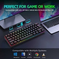 Mechova RGB Mechanical Feel Wireless 2.4G 61 Keys Gaming Keyboard - G91