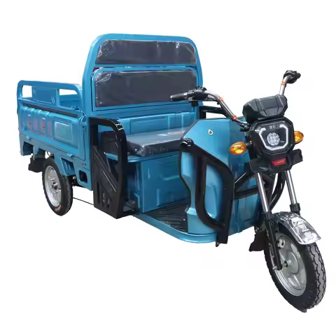Hot Farm Load 1.3m Long Cargo Basket With 48V45A Battery High-quality Electric Tricycle