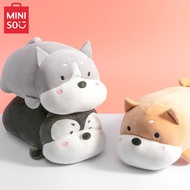 Ready Stock = MINISO MINISO Fun Lying Posture Dog Doll Plush Doll Pillow Gift Cute Toy Boys Girls