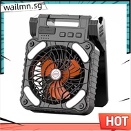 Solar Powered Fan Camping with LED Light, Portable Camping Fan with Solar Panel, Rechargeable Tent C